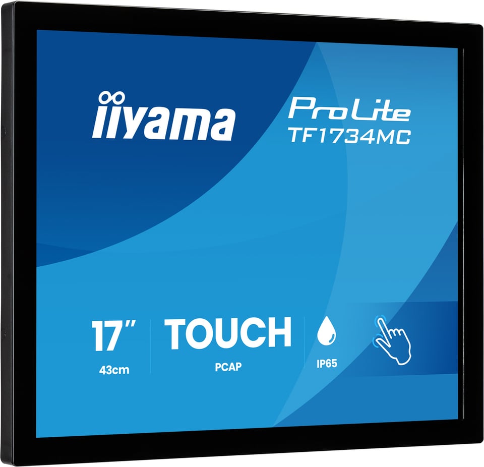 iiyama ProLite TF1734MC-B8X computer monitor 43,2 cm (17") 1280 x 1024 Pixels SXGA LCD Touchscreen Tafel Zwart