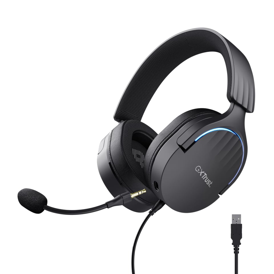 Trust GXT 490 Fayzo Gaming Headset - 7.1 USB gamingheadset – Afneembare microfoon – 50 mm drivers – Zwart