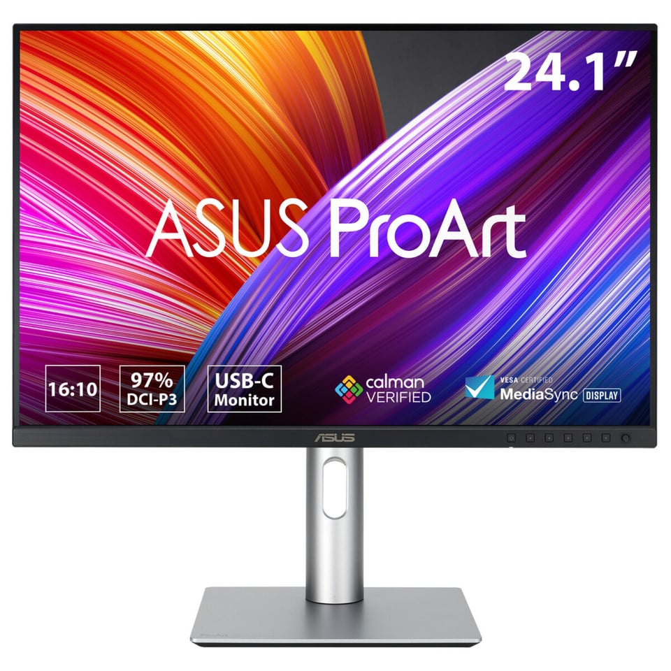 ASUS ProArt PA248CRV computer monitor 61,2 cm (24.1") 1920 x 1200 Pixels WUXGA LCD Zwart, Zilver