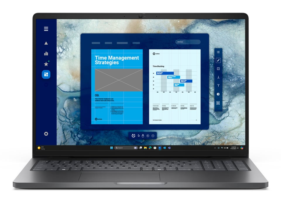DELL Pro 16 PC16250 Intel Core 5 120U Laptop 40,6 cm (16") Full HD+ 16 GB DDR5-SDRAM 512 GB SSD Wi-Fi 6E (802.11ax) Windows 11 Pro Zwart AZERTY Belgisch