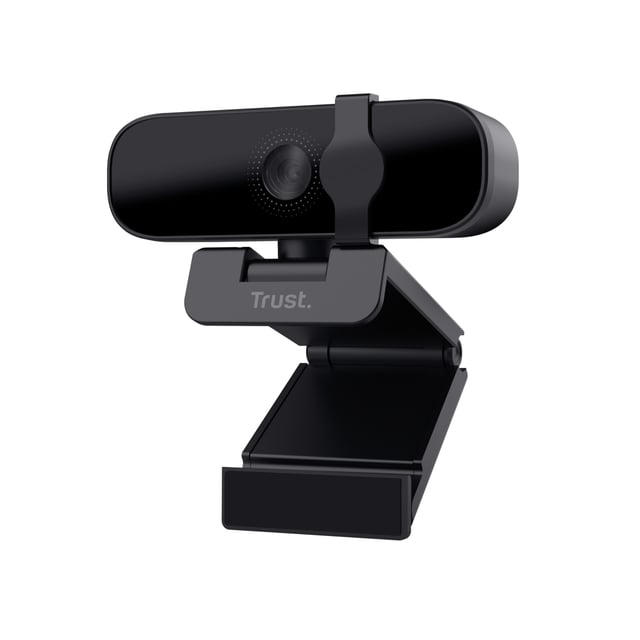 Trust Tanor Full HD Webcam – webcam – Full HD webcam met privacy‑cover – geïntegreerde microfoon – zwart