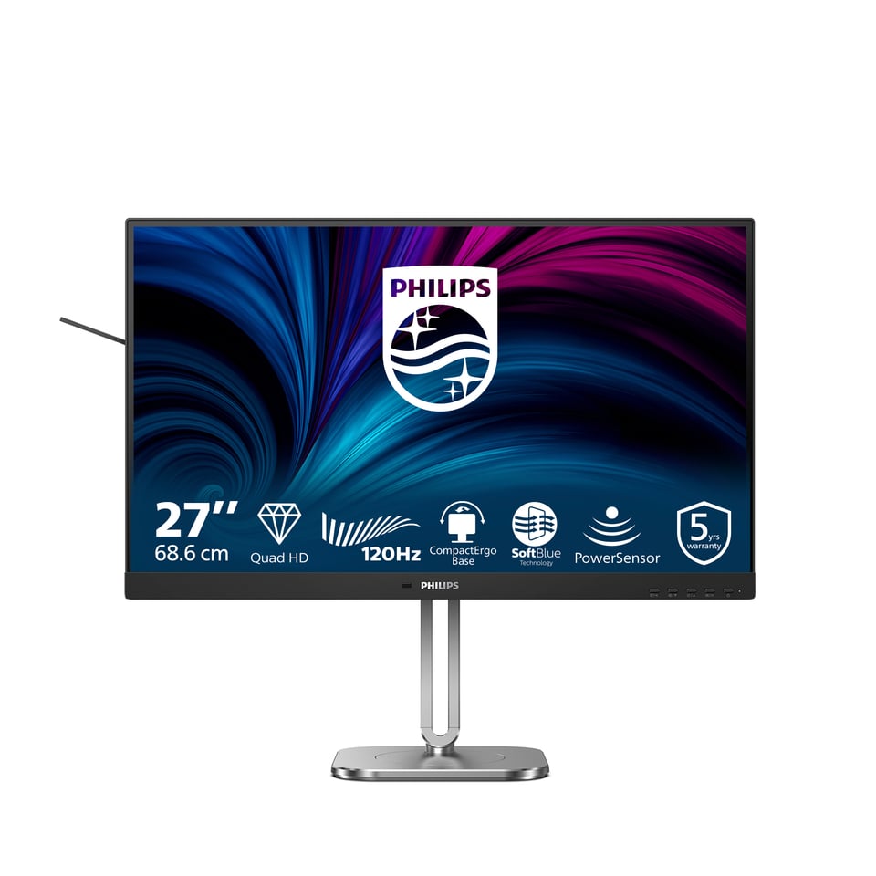 Philips 4000 series 27B2N4500/00 computer monitor 68,6 cm (27") 2560 x 1440 Pixels Quad HD LCD Grijs