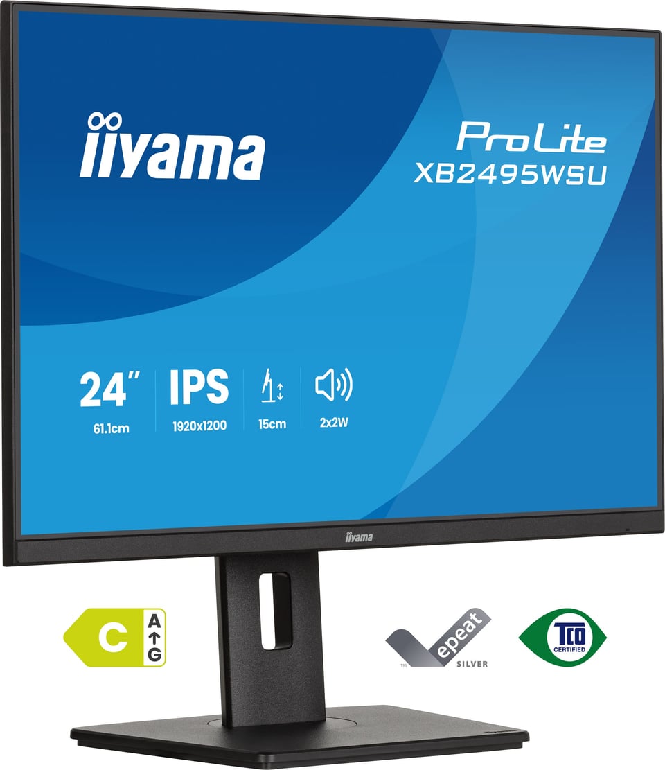 iiyama ProLite XB2495WSU-B1 computer monitor 61,2 cm (24.1") 1920 x 1200 Pixels WUXGA LCD Zwart