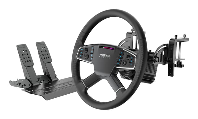 Moza Racing R5 Pro Truck Driving Simulator Zwart Steering wheel + wheelbase + pedals