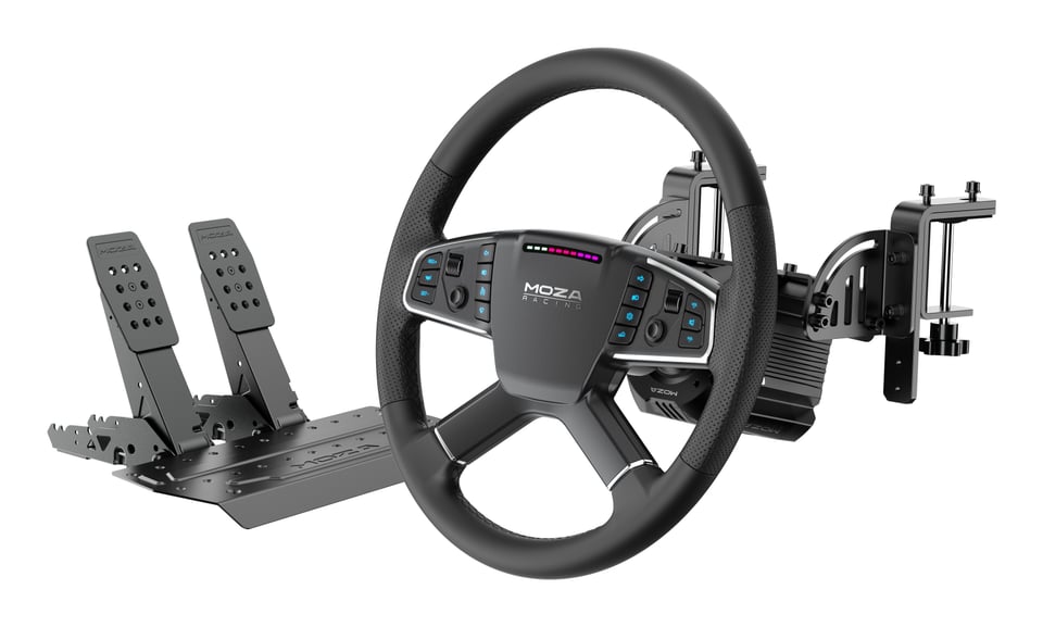 Moza Racing R5 Pro Truck Driving Simulator Zwart Steering wheel + wheelbase + pedals