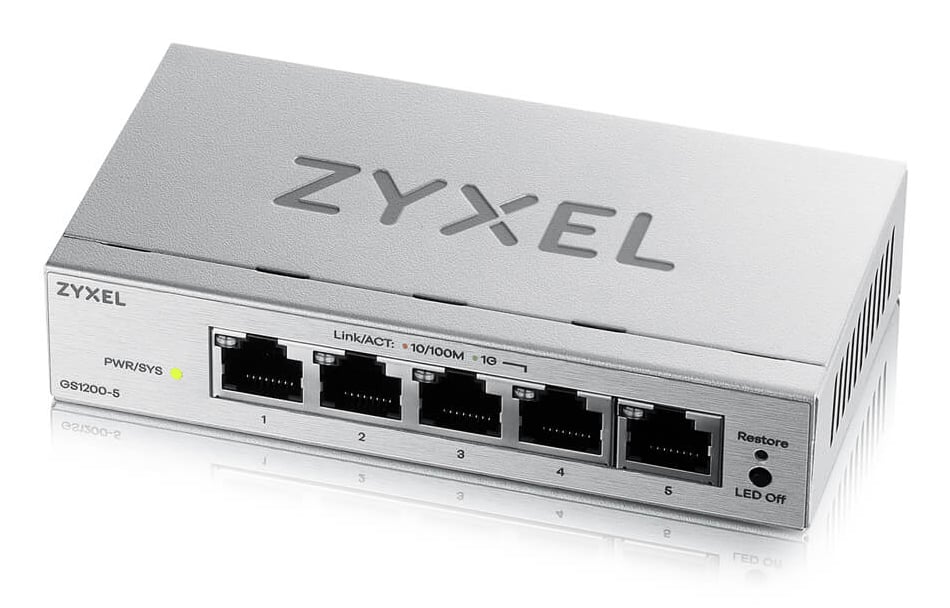 Zyxel GS1200-5V3 Managed L2 Gigabit Ethernet (10/100/1000) Desktop Grijs