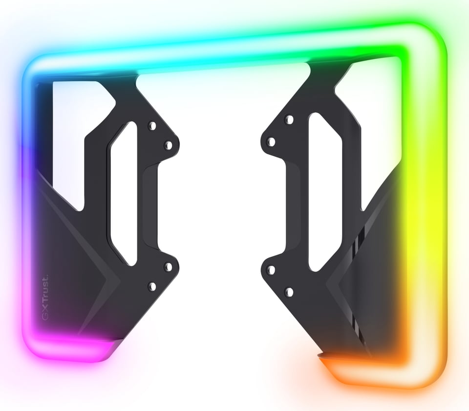 Trust GXT 2598 Quno Monitor Light Bars - RGB monitorverlichting – Set van 2 lichtbalken – USB-gevoed – Zwart