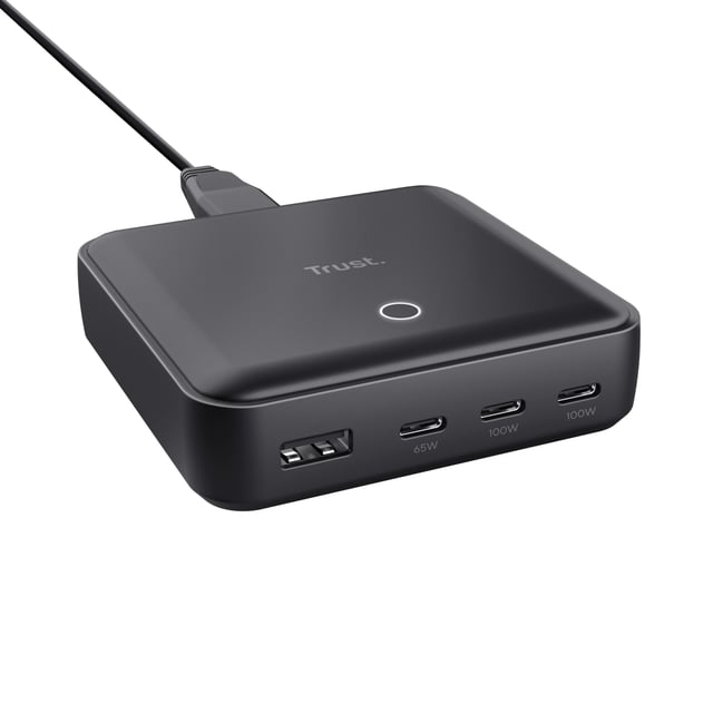 Trust Maxo 100W Universele Laptoplader - USB-C oplader – 100W vermogen – Voor binnengebruik – Zwart