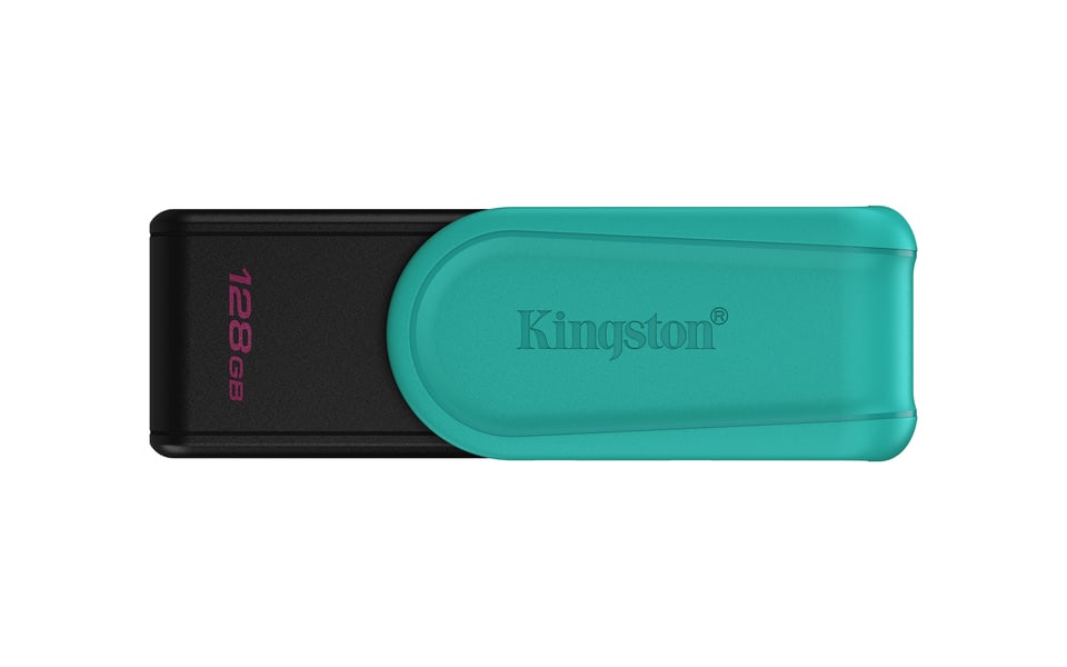 Kingston Technology DataTraveler 128GB Portable USB 3.2 Gen 1 Exodia S (Black/Turquoise)