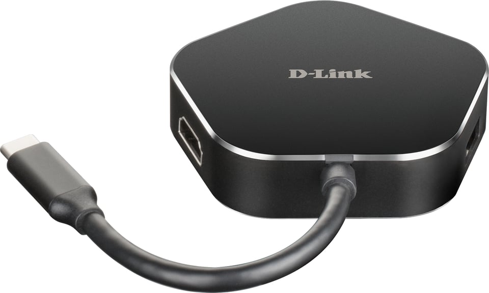 D-Link DUB-M420 laptop dock & poortreplicator Bedraad Thunderbolt 3 Aluminium, Zwart
