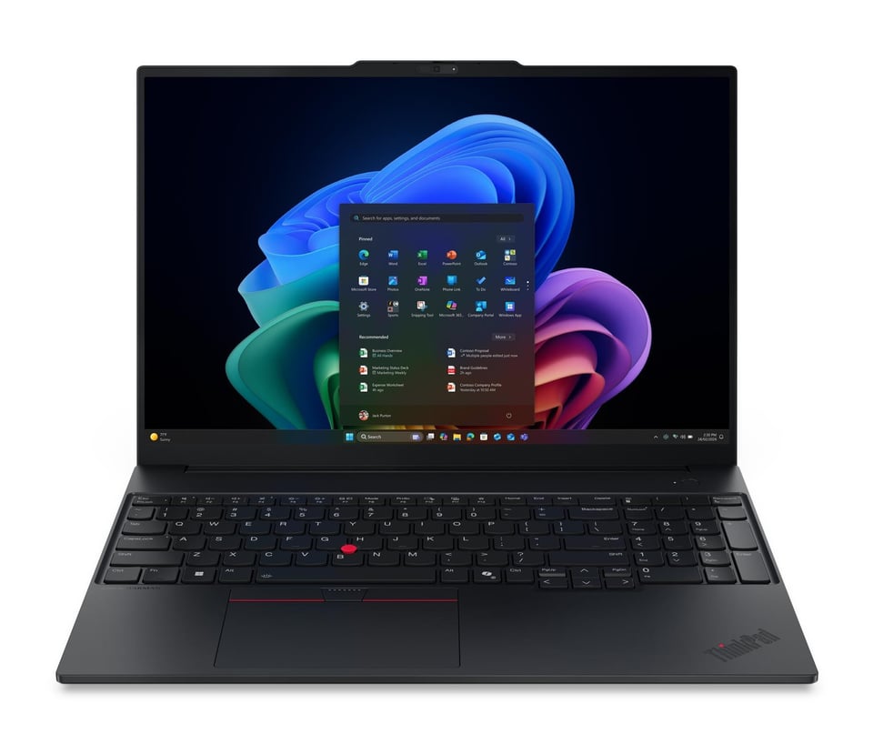 Lenovo ThinkPad E16 Gen 4 (Intel) Copilot+ PC Intel Core Ultra 5 325 Laptop 40,6 cm (16") WUXGA 16 GB DDR5-SDRAM 512 GB SSD Wi-Fi 7 (802.11be) Windows 11 Pro Zwart Engels