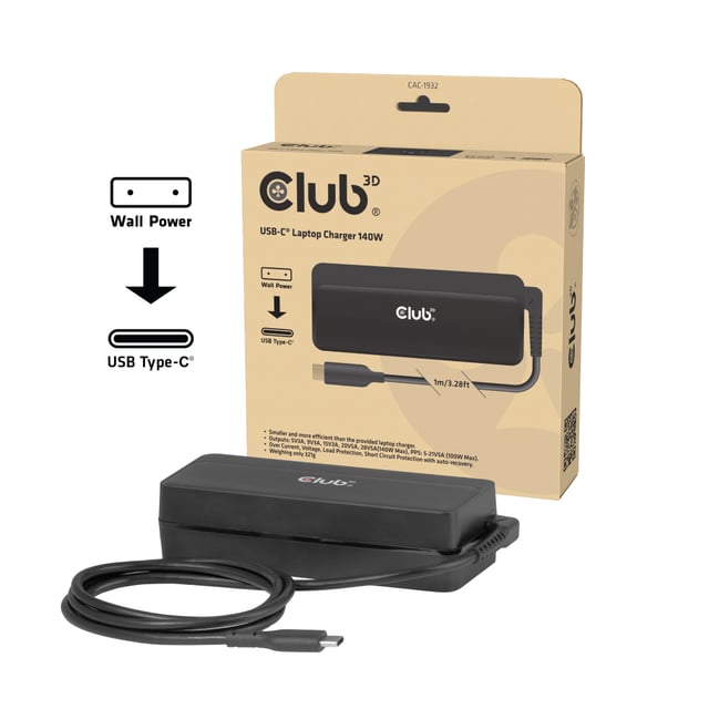 CLUB3D USB-C®-laptoplader