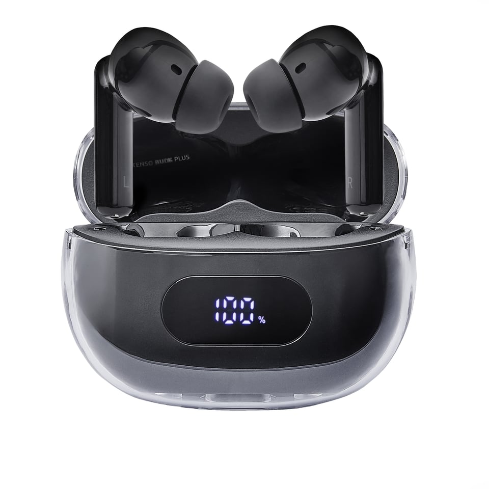 Intenso Buds Earphone Plus T310AE Black Headset True Wireless Stereo (TWS) In-ear Gesprekken/Muziek/Sport/Elke dag USB Type-C Bluetooth Zwart