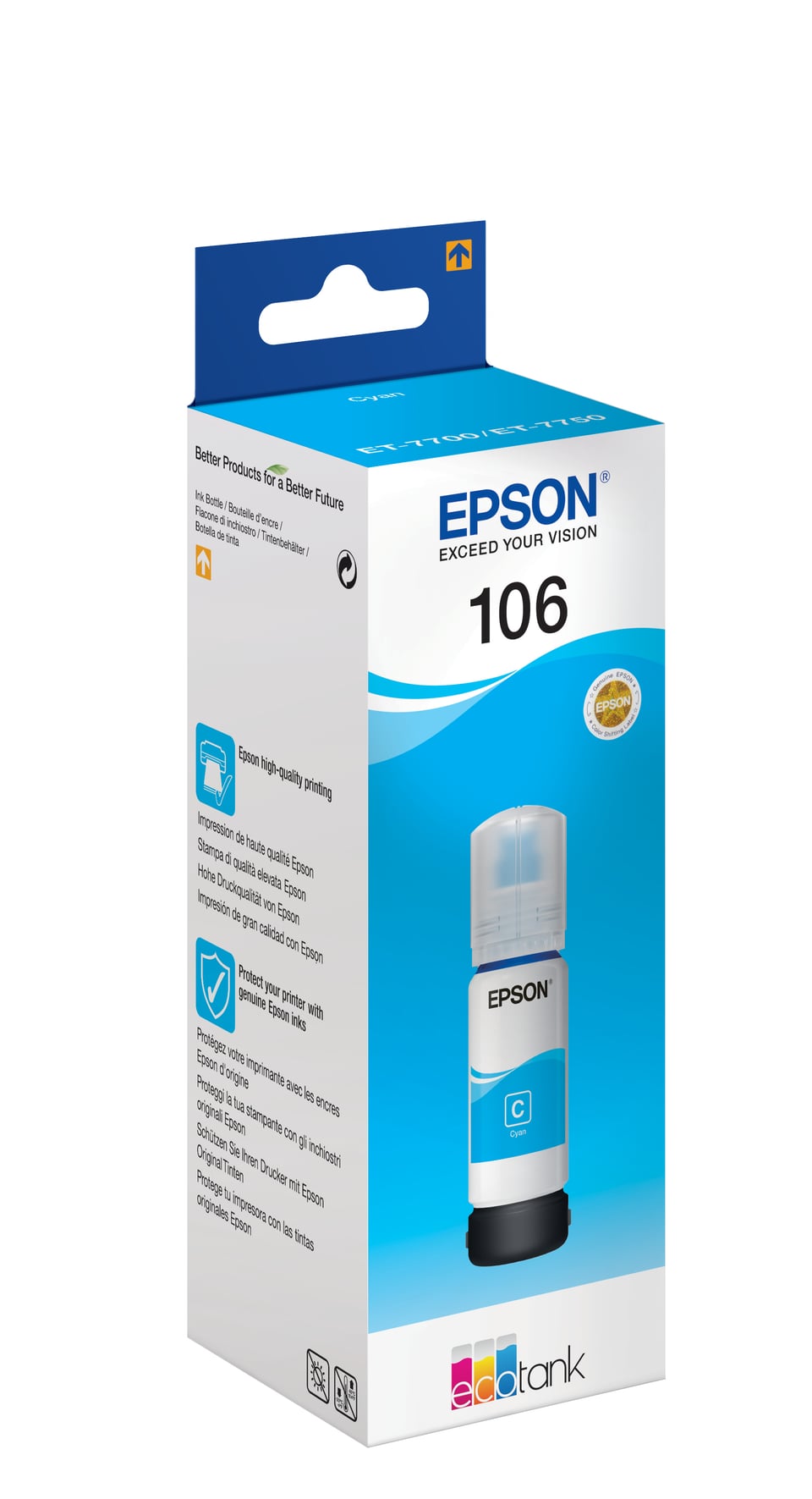 Epson 106 EcoTank inktfles cyaan