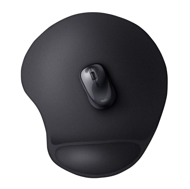 Trust BigFoot XL Gel Muismat - Ergonomische muismat met polssteun – Gel polssteun – Zwart