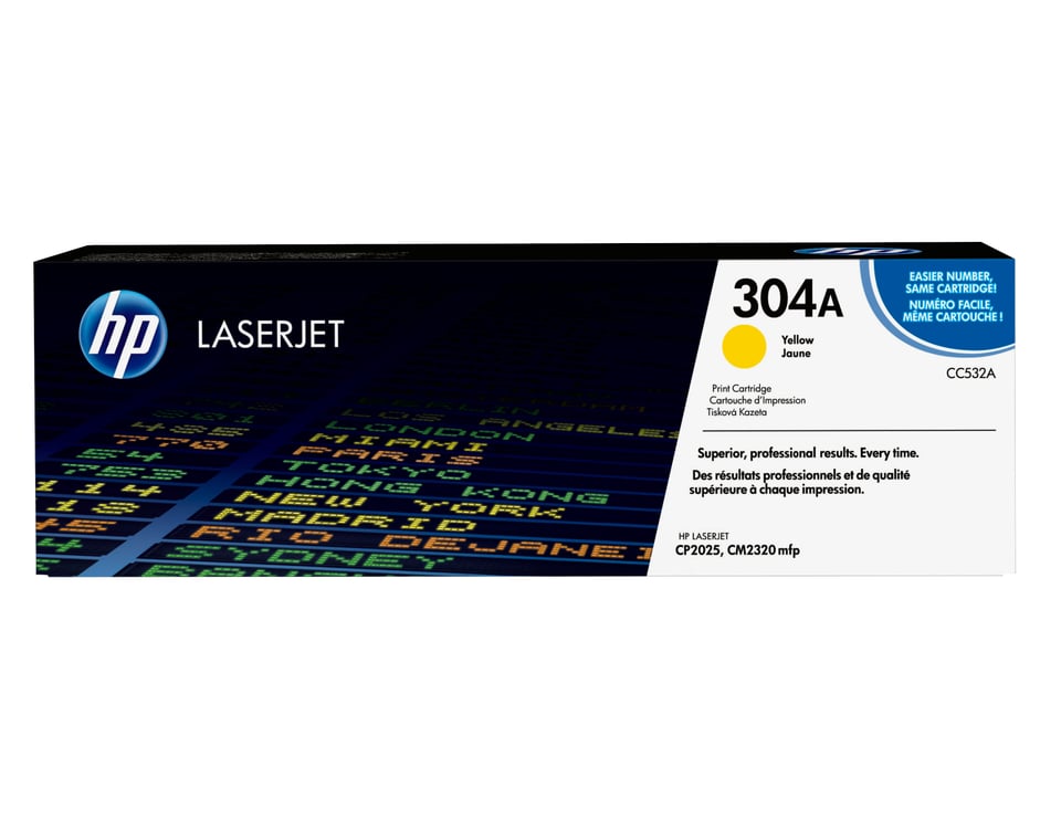 HP 304A originele gele LaserJet tonercartridge