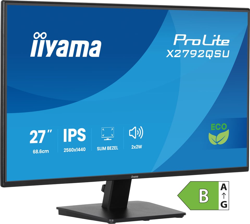 iiyama ProLite X2792QSU-B1 computer monitor 68,6 cm (27") 2560 x 1440 Pixels Quad HD LED Zwart