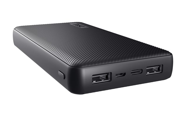 Trust Primo Powerbank - 20000 mAh – Snellader – Batterij Indicatie - USB A, USB C – Universele Powerbank – voor Samsung, Apple – 15 Watt – ECO - Zwart