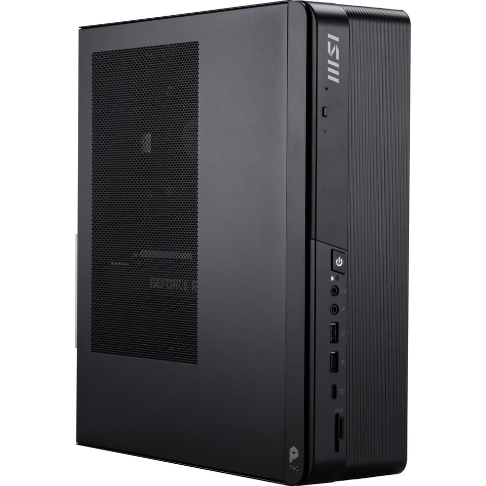 MSI Pro DP80 A14G-218EU Intel® Core™ i3 i3-14100 8 GB DDR5-SDRAM 512 GB SSD Windows 11 Home Desktop PC Zwart