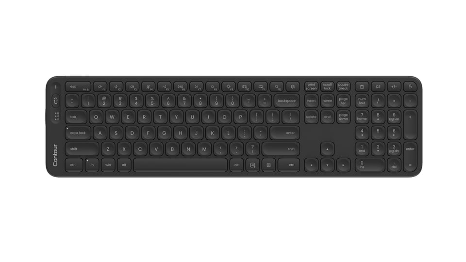 Contour Design Balance toetsenbord Kantoor RF-draadloos + Bluetooth QWERTY Amerikaans Engels Zwart