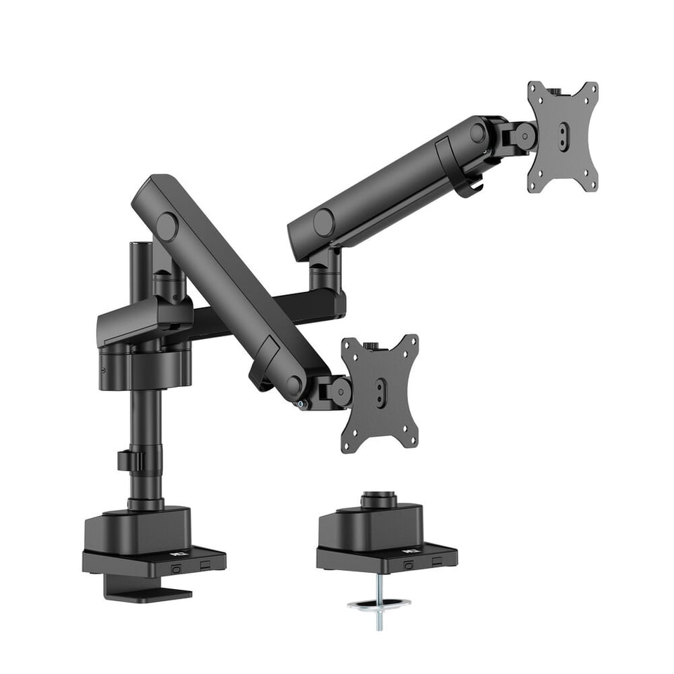 ACT Monitorarm 35" office solid pro, mechanische veer, 2 schermen
