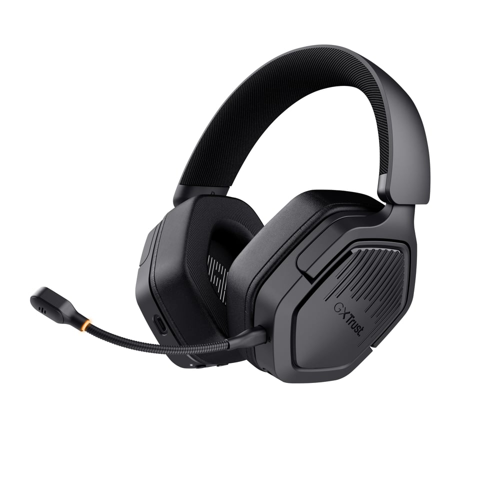 Trust GXT 493 Carus Gaming Headset - Draadloze gamingheadset – Bluetooth en USB verbinding – Afneembare microfoon – Zwart