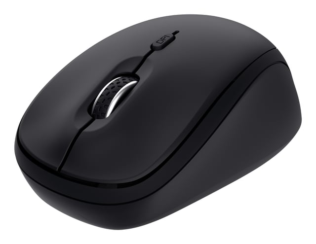 Trust Yvi+ Multi-device Draadloze Muis - RF en Bluetooth muis – Compact ontwerp – 1600 DPI – Zwart