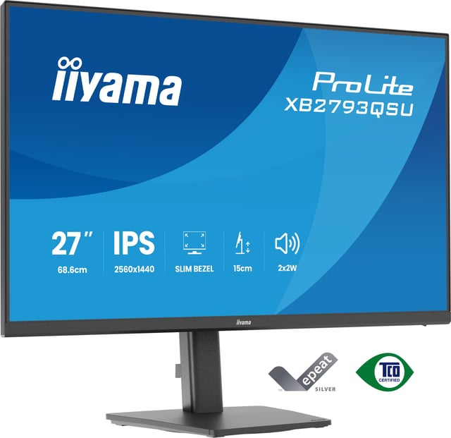 iiyama ProLite XB2793QSU-B1 computer monitor 68,6 cm (27") 2560 x 1440 Pixels Quad HD LED Zwart