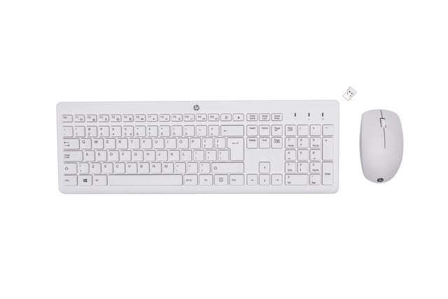 HP 230 draadloze muis- en QWERTY Wit