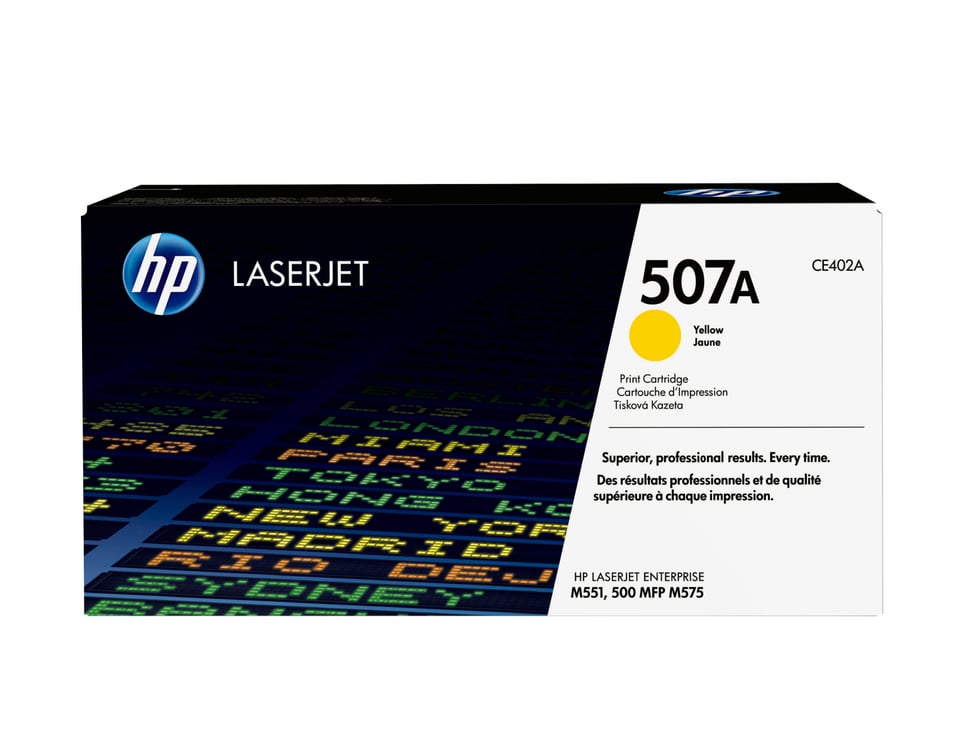 HP 507A originele gele LaserJet tonercartridge