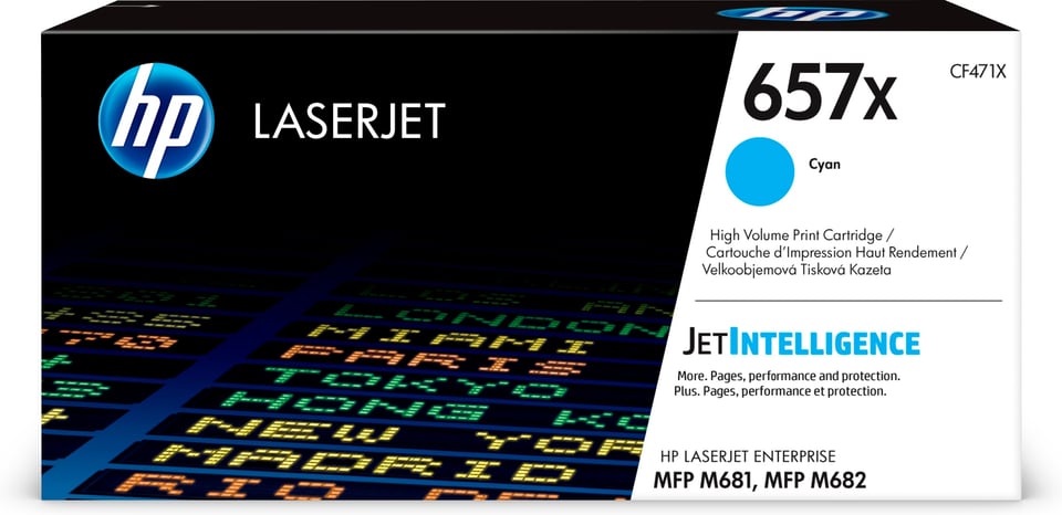 HP 657X originele high-capacity cyaan LaserJet tonercartridge