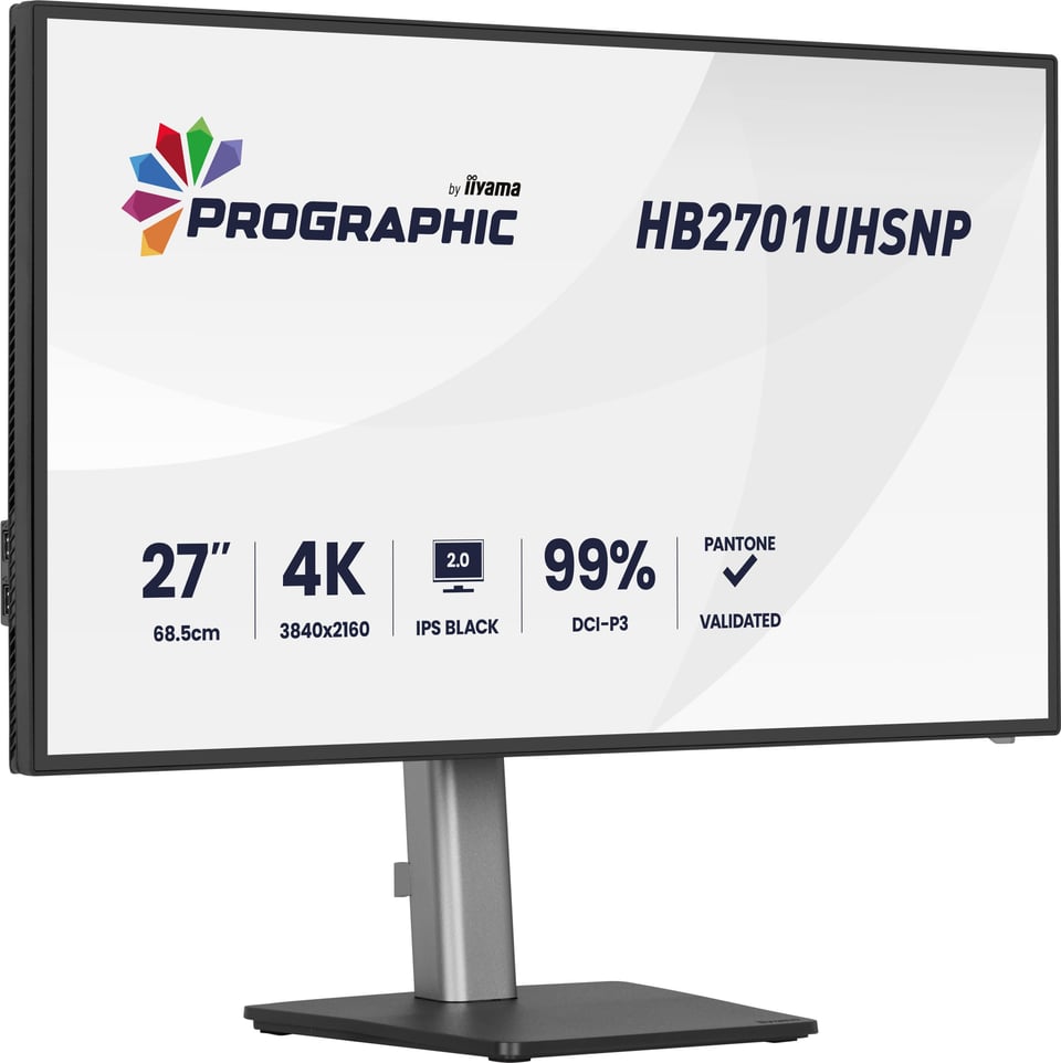 iiyama PROGRAPHIC HB2701UHSNP-B1 computer monitor 68,6 cm (27") 3840 x 2160 Pixels 4K Ultra HD LCD Zwart