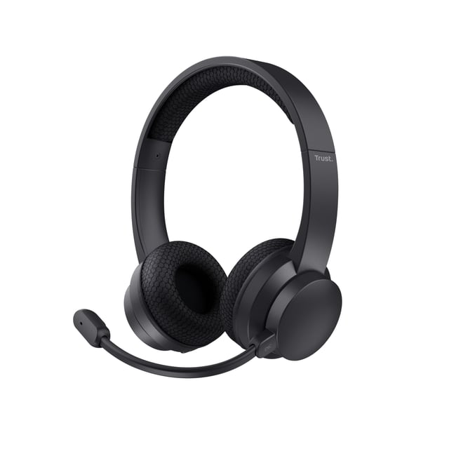 Trust Ayda Draadloze Headset - Bluetooth headset – USB-C aansluiting – Zwart