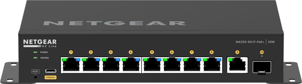 NETGEAR GSM4210PD Managed L2/L3 Gigabit Ethernet (10/100/1000) Power over Ethernet (PoE) Zwart