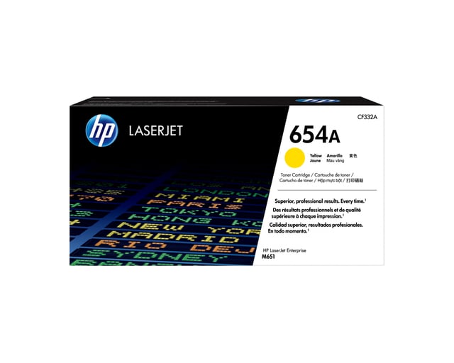 HP 654A originele gele LaserJet tonercartridge