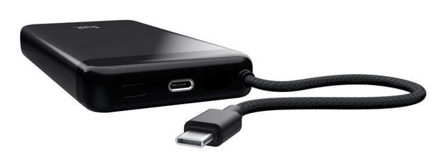 Trust Fiera Powerbank 20.000 mAh - Powerbank – Vaste kabel - USB-C opladen – 20.000 mAh – Zwart