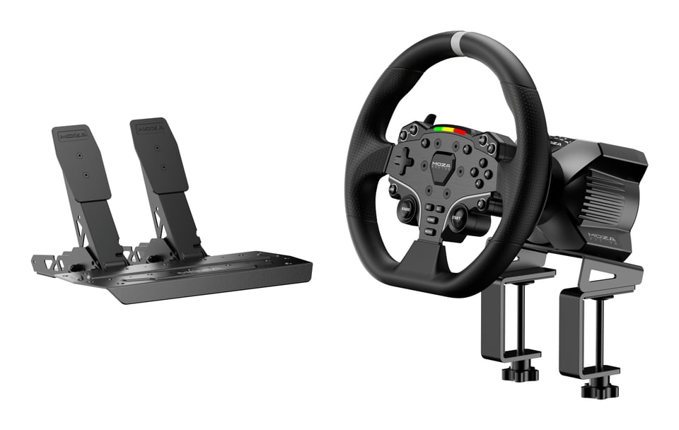 Moza Racing RS074 game controller Zwart Bluetooth/USB Stuurwiel + pedalen Digitaal PC