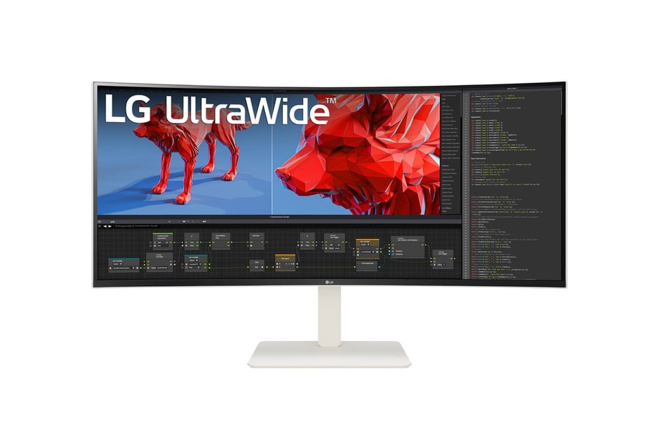 LG 38BR85QC-W computer monitor 96,5 cm (38") 3840 x 1600 Pixels UltraWide Quad HD+ LCD Wit