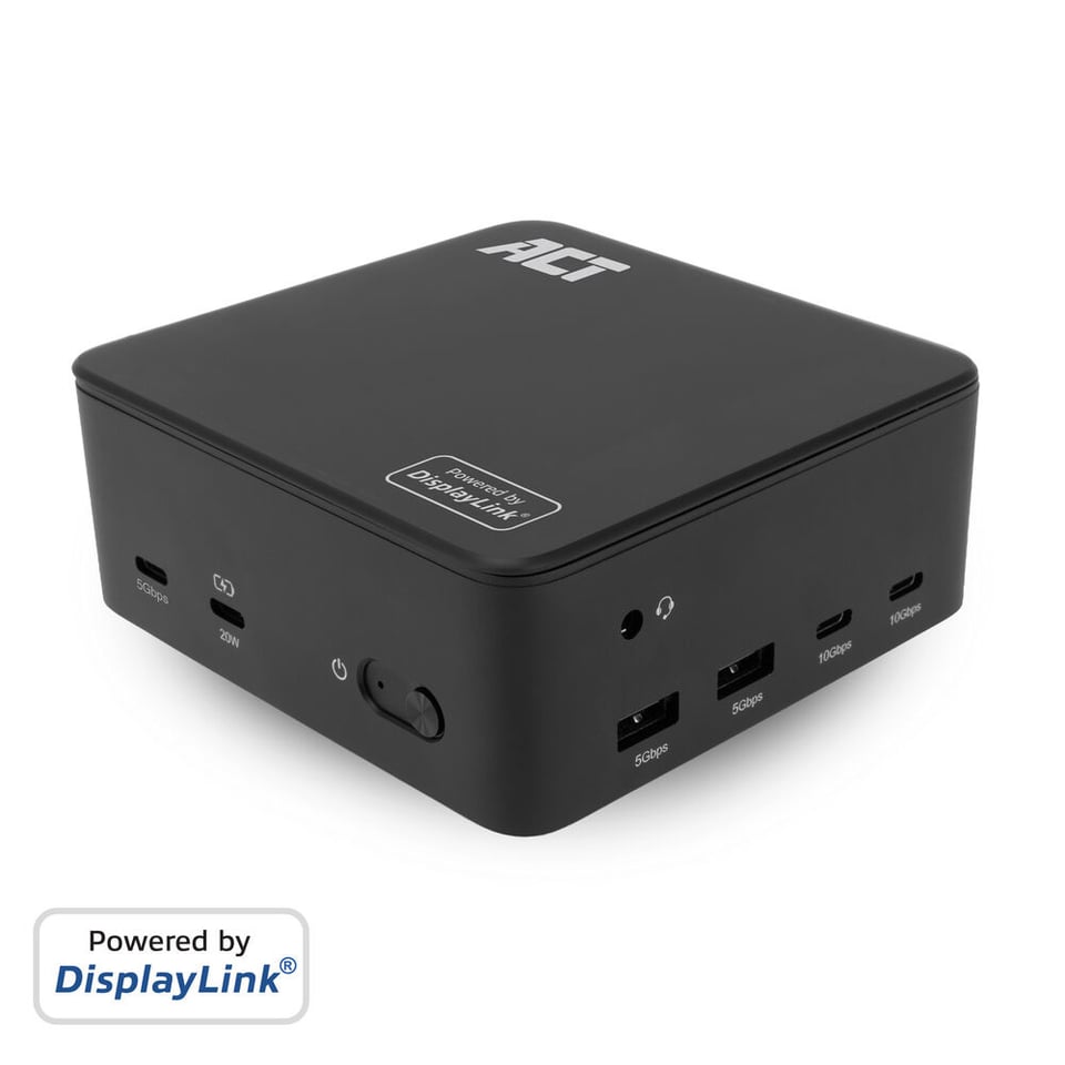 ACT Universeel USB-C Dockingstation 4K, voor 3 HDMI/DisplayPort monitoren, DisplayLink