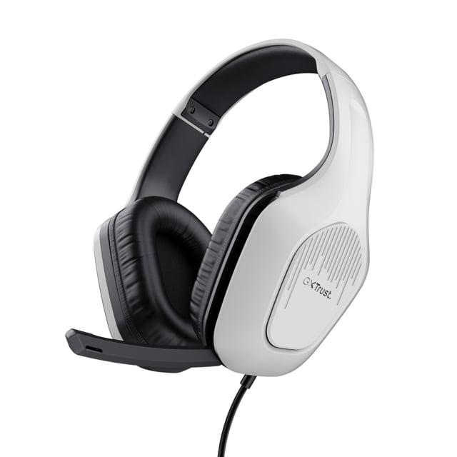Trust GXT 415W Zirox Gaming Headset - Bedrade gaming koptelefoon – Opklapbare microfoon – 50 mm drivers – Wit