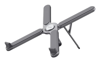 Trust Macy Opvouwbare aluminium laptopstandaard – ergonomische laptopstandaard – opvouwbaar ontwerp – Aluminium/Grijs
