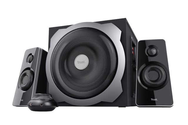 Trust Tytan 2.1 Luidsprekerset – 2.1‑luidsprekerset – subwoofer speakers – Bedrade bediening – Zwart