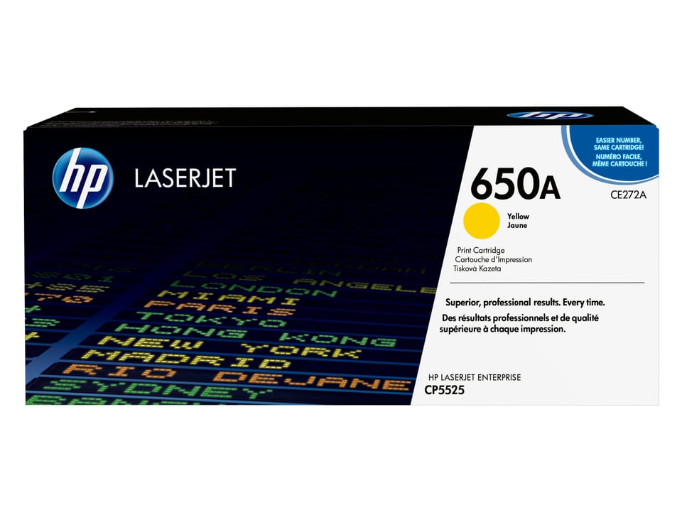 HP 650A originele gele LaserJet tonercartridge