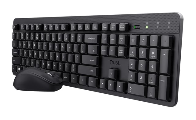 Trust Ody V2 Draadloze toetsenbord + muis set – Draadloze toetsenbord‑ en muisset – QWERTY – Zwart