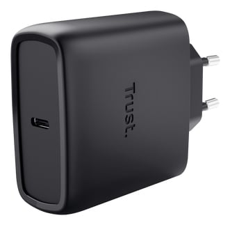 Trust Maxo GaN Laptoplader 65W - USB-C oplader – GaN-technologie – 65W vermogen – Zwart