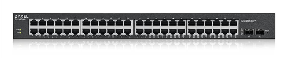 Zyxel GS1900-48HPv2 Managed L2 Gigabit Ethernet (10/100/1000) Power over Ethernet (PoE) Zwart