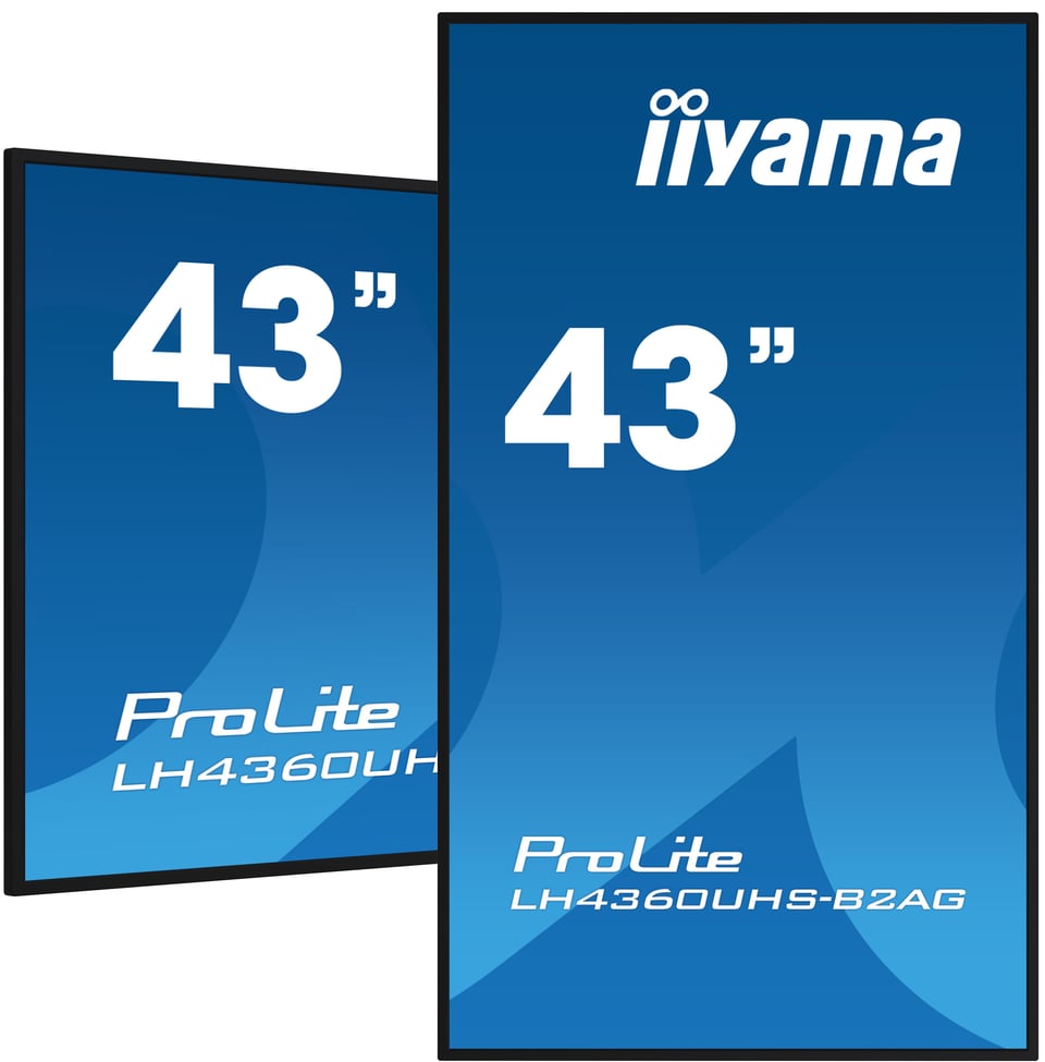 iiyama LH4360UHS-B2AG beeldkrant Digitaal A-kaart 108 cm (42.5") LED Wifi 500 cd/m² 4K Ultra HD Zwart Type processor Android 11 24/7