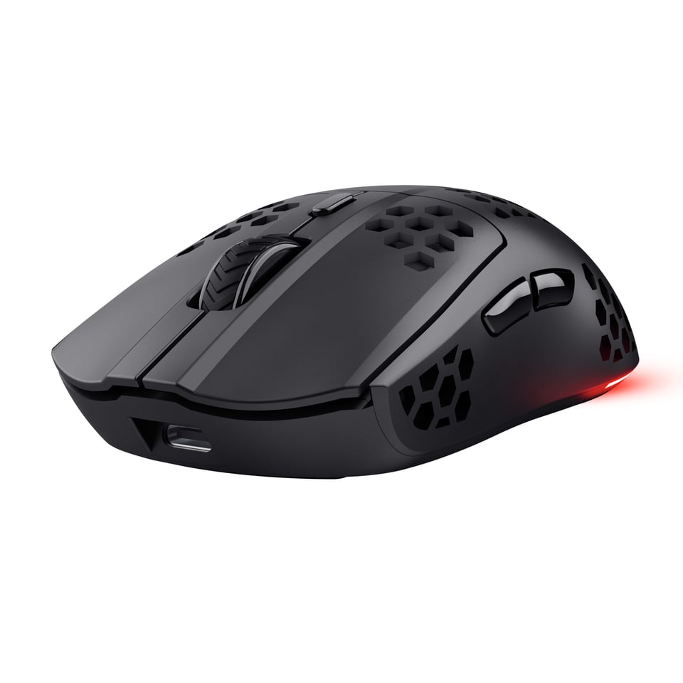 Trust GXT 929 Helox Gaming Muis - Draadloze gamingmuis – 6 programmeerbare knoppen – 4800 DPI – Zwart
