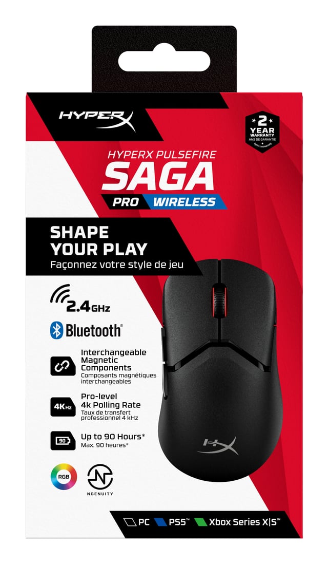 HyperX Pulsefire Saga Pro draadloze gaming muis (zwart)