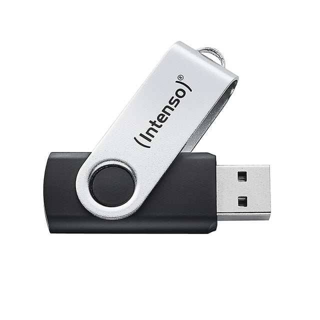 Intenso USB 64GB OFFICE LINE 3.2 Gen1 Silver-Black USB flash drive USB Type-A 3.2 Gen 1 (3.1 Gen 1) Zwart, Zilver